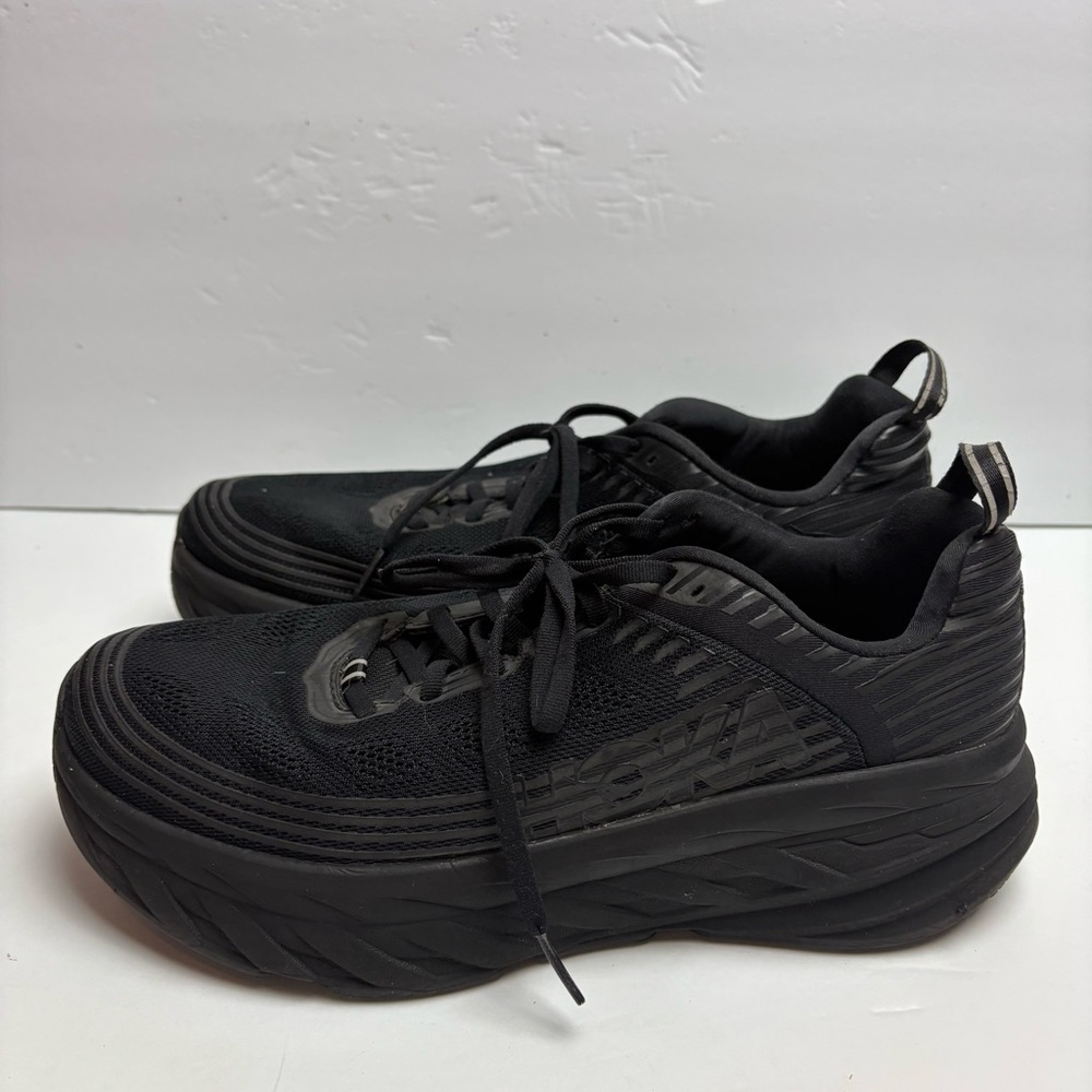Hoka Black Athletic Shoes with Cushioned Midsole